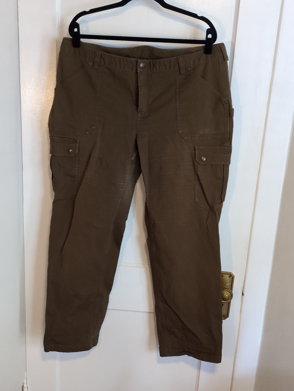 Women's DuluthFlex Fire Hose Relaxed Leg Cargo Work Pants - Olive